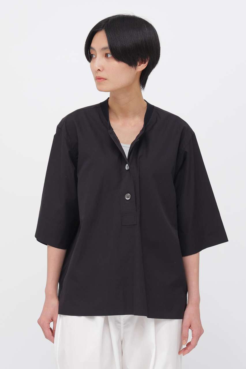 マーガレット・ハウエル/MARGARET HOWELLのCOTTON LINEN POPLIN SHIRT(グレー/5896152201)