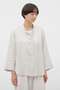 BRUSHED LINEN TWILL SHIRT マーガレット・ハウエル/MARGARET HOWELL グレー