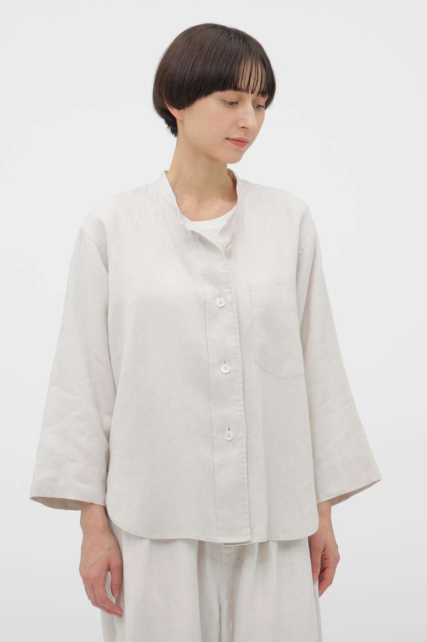 マーガレット・ハウエル/MARGARET HOWELLのBRUSHED LINEN TWILL SHIRT(グレー/5896153201)