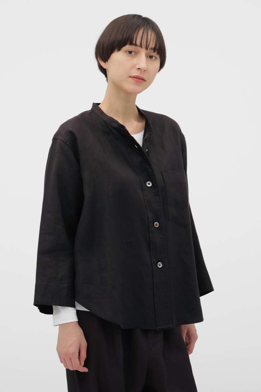 マーガレット・ハウエル/MARGARET HOWELLのBRUSHED LINEN TWILL SHIRT(グレー/5896153201)