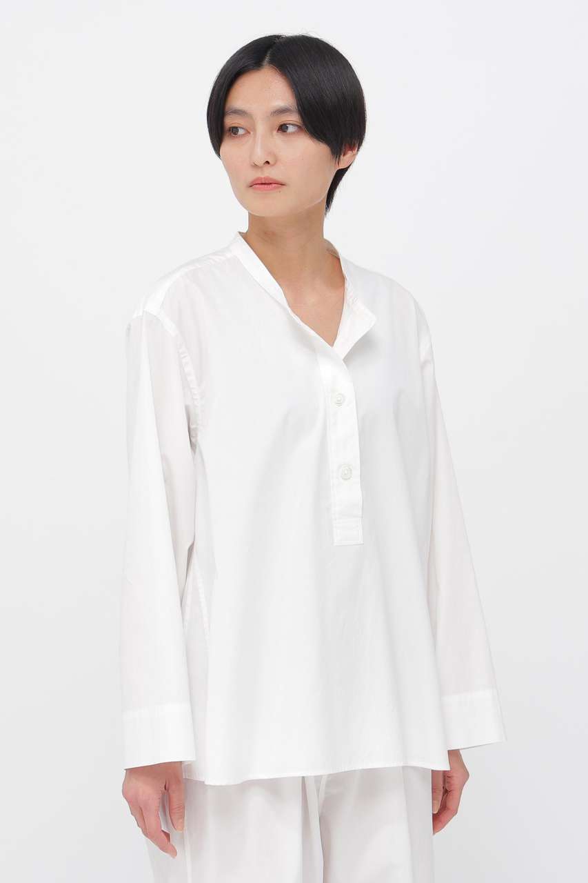 マーガレット・ハウエル/MARGARET HOWELLのPLAIN POPLIN SHIRT(ホワイト/5896153202)