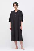 COTTON LINEN POPLIN DRESS