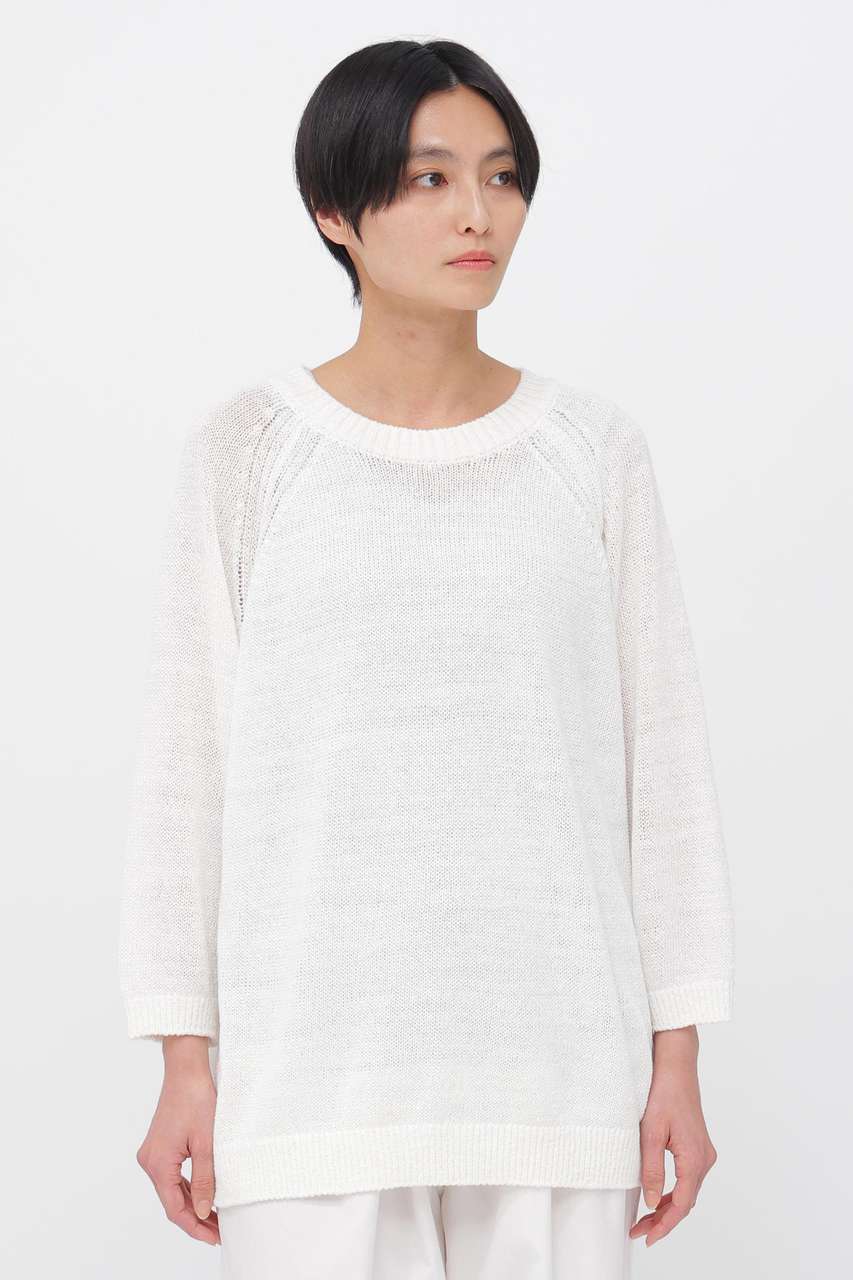 マーガレット・ハウエル/MARGARET HOWELLのBRAIDED LINEN KNITWEAR(ホワイト/5896163204)