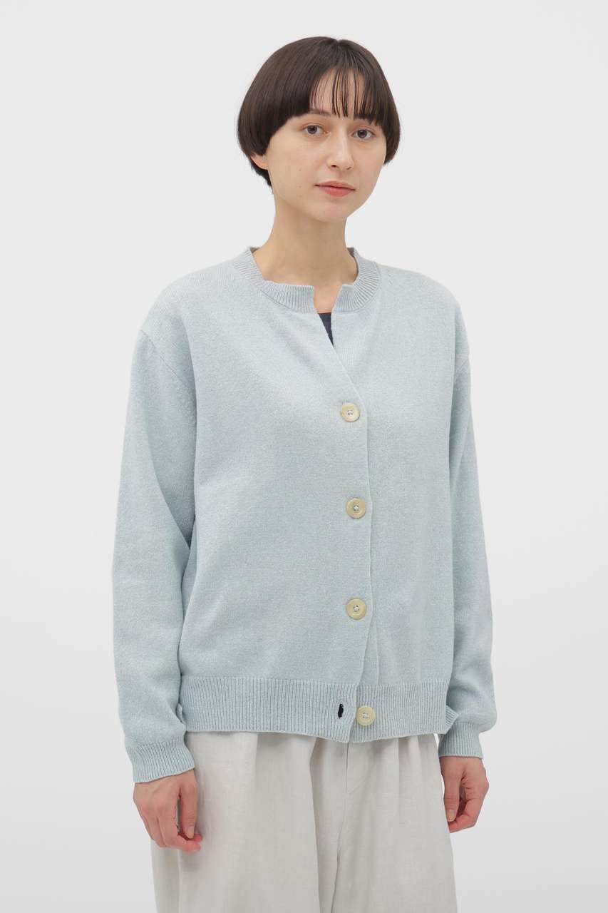 マーガレット・ハウエル/MARGARET HOWELLのWOOL COTTON KNITWEAR(ブルー/5896164201)