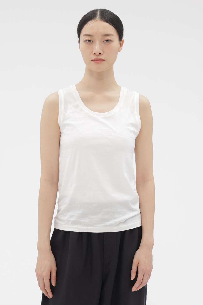 マーガレット・ハウエル/MARGARET HOWELLのSUPERFINE COTTON JERSEY TOP(ホワイト/5896167201)