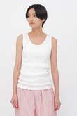 FINE COTTON RIB JERSEY TOP