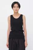 FINE COTTON RIB JERSEY TOP