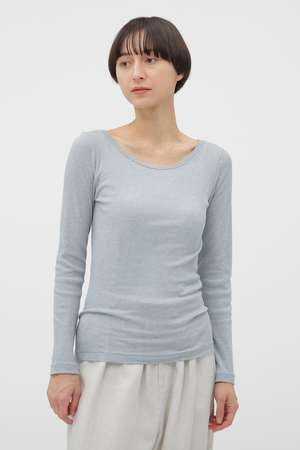 マーガレット・ハウエル/MARGARET HOWELLのCOTTON SILK RIB TOP