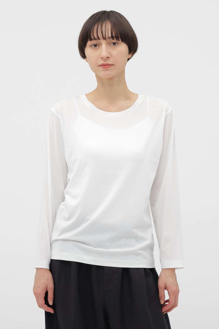 マーガレット・ハウエル/MARGARET HOWELLのSUPERFINE COTTON JERSEY TOP(ホワイト/5896169202)