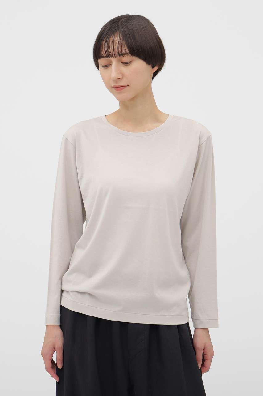マーガレット・ハウエル/MARGARET HOWELLのSUPERFINE COTTON JERSEY TOP(グレー/5896169203)