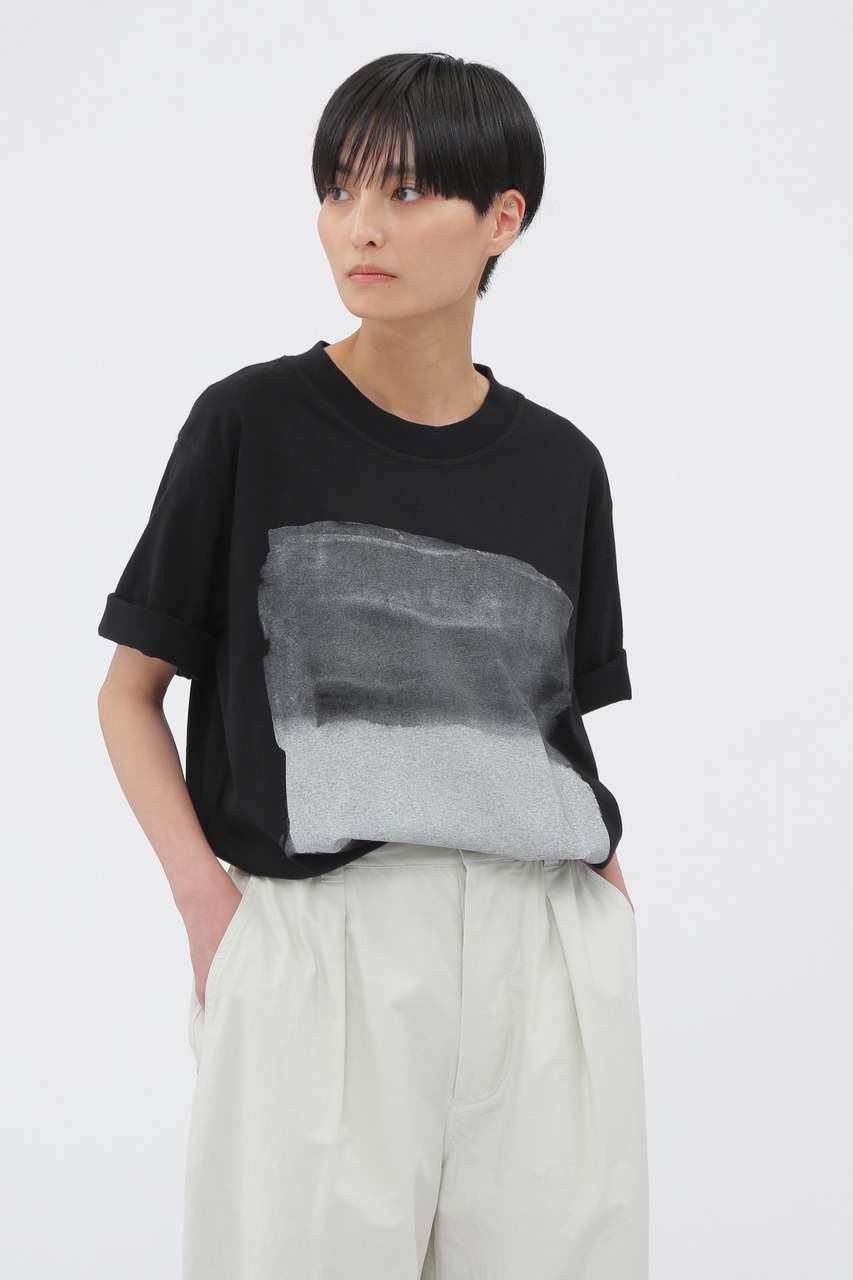 マーガレット・ハウエル/MARGARET HOWELLのLIGHT COTTON JERSEY TOP(ブラック/5955168550)
