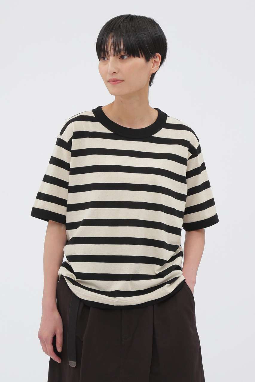 マーガレット・ハウエル/MARGARET HOWELLのCOTTON LINEN STRIPE JERSEY (オンラインショップ限定)(ベージュ/5955168580)