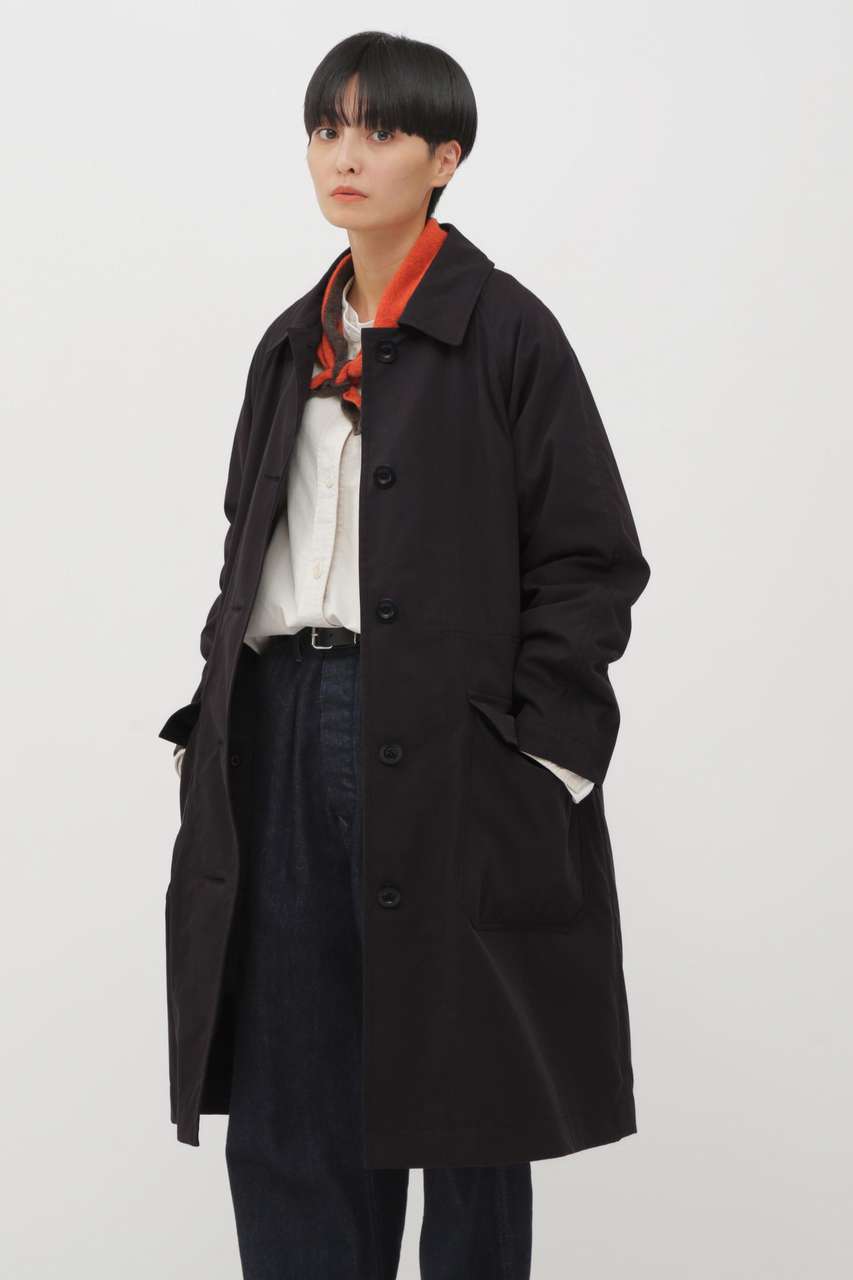 マーガレット・ハウエル/MARGARET HOWELLのWORN COTTON NYLON COAT(ブラック/5955210200)
