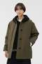 DRY COTTON CANVAS COAT マーガレット・ハウエル/MARGARET HOWELL カーキ