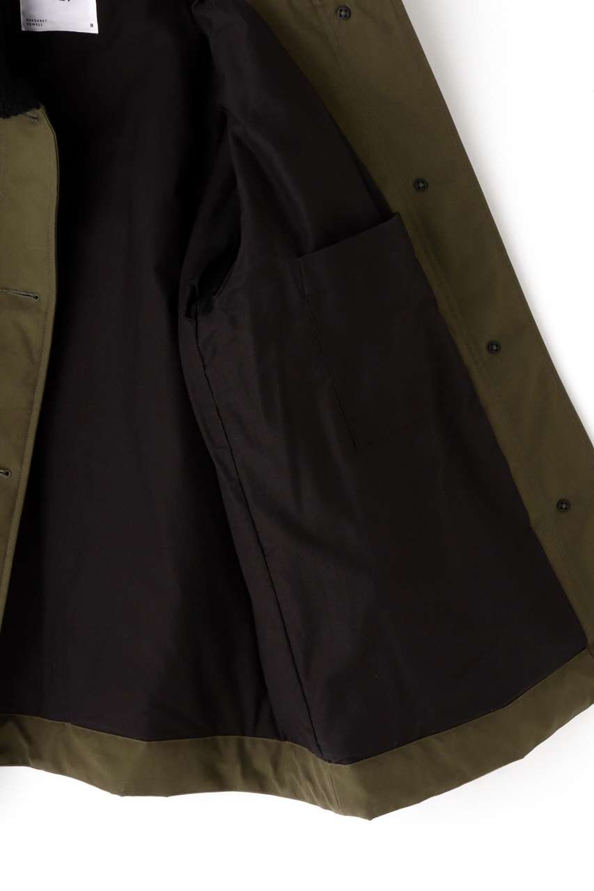マーガレットハウエル 定価9万円 コットンウールサージ コート カーキ サイズ2 MARGARET HOWELL(マーガレット・ハウエル)｜DRY COTTON CANVAS COAT