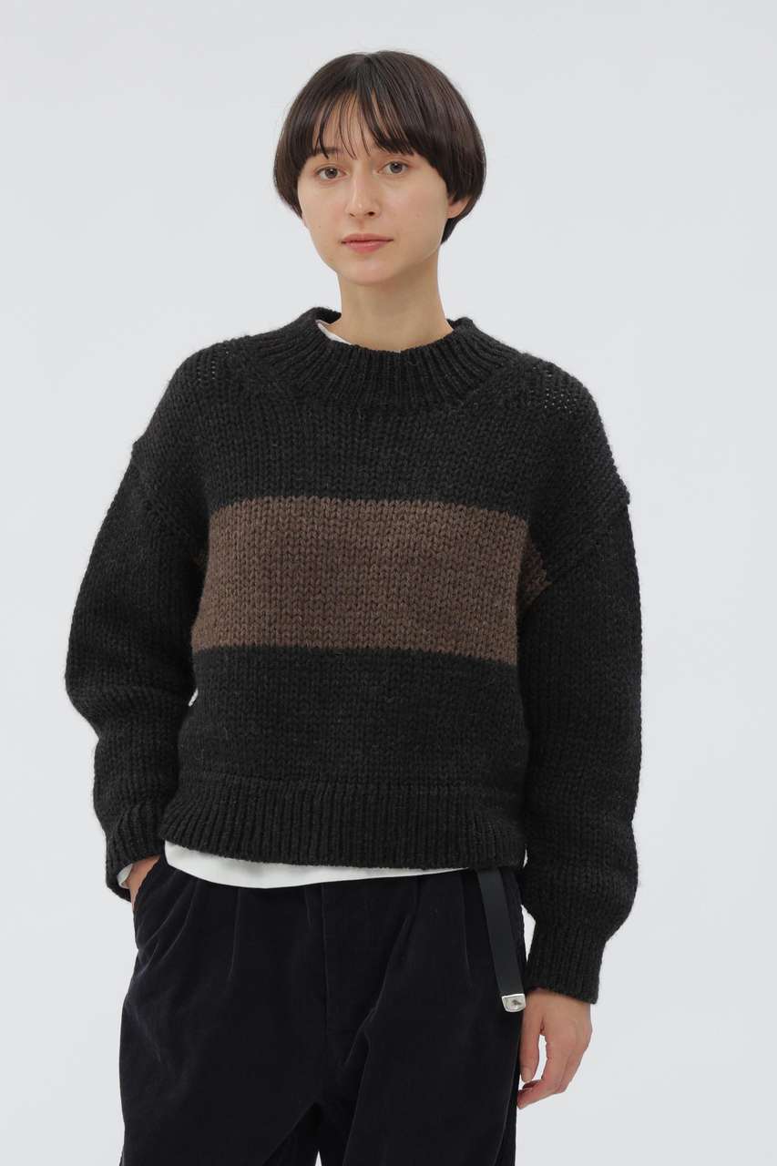 マーガレット・ハウエル/MARGARET HOWELLのNATURAL SPUN WOOL KNITWEAR(ブラウン/5955263205)