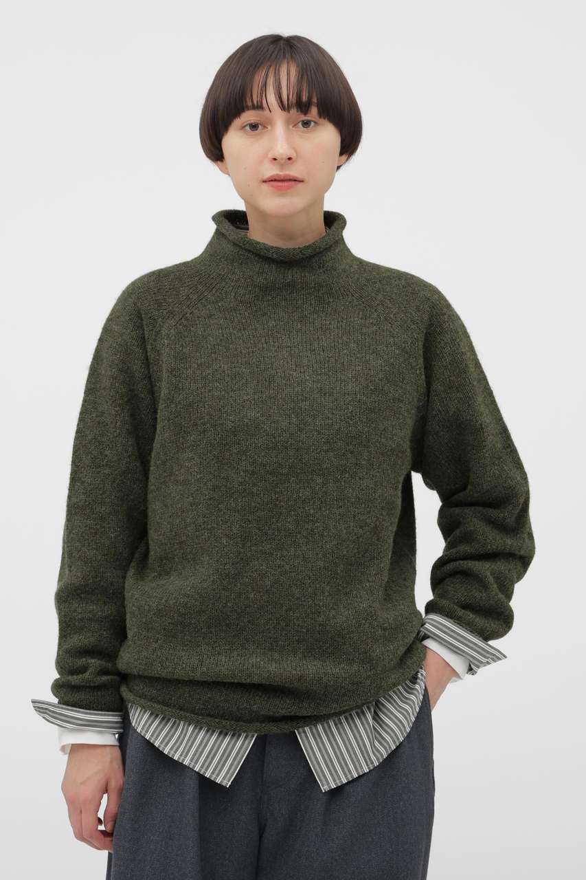 マーガレット・ハウエル/MARGARET HOWELLのDRY WOOL KNITWEAR(グリーン/5955263550)