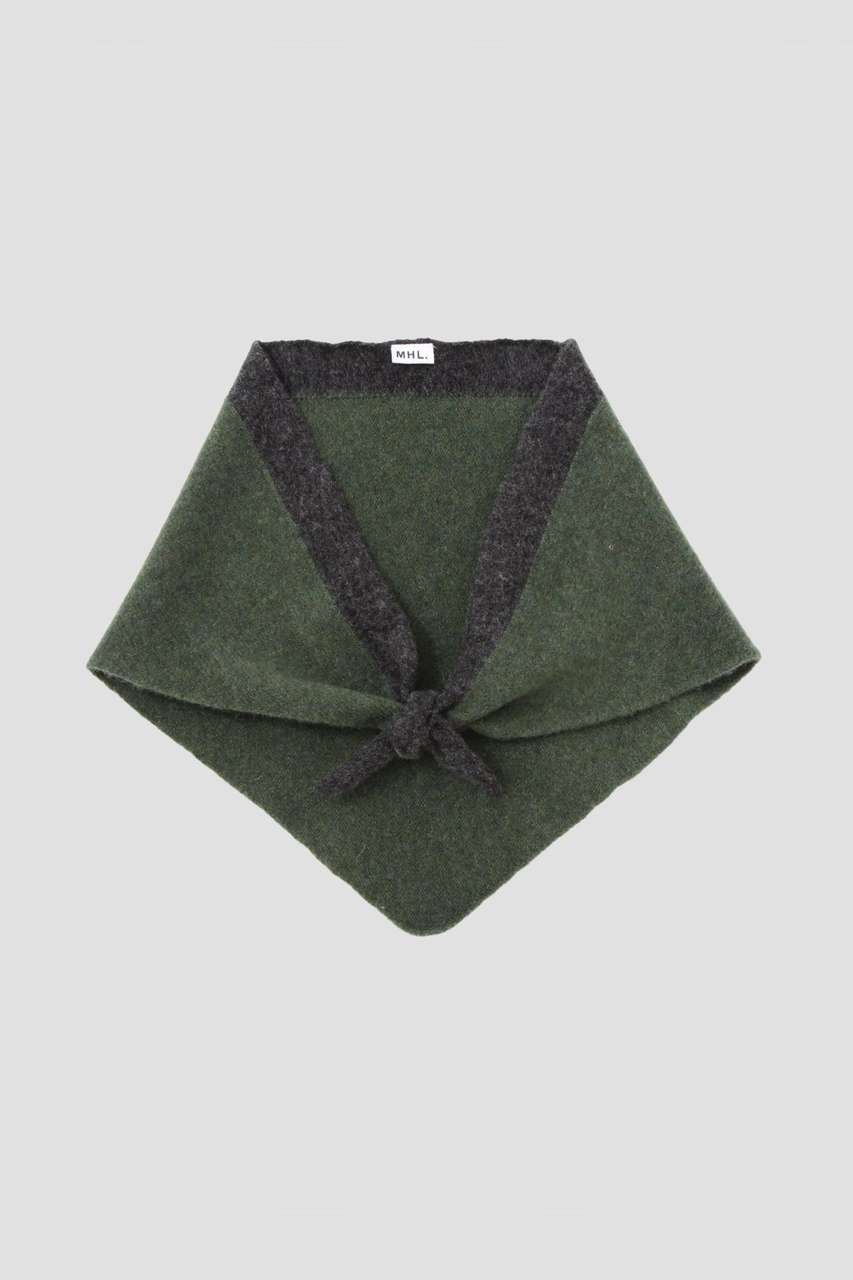 マーガレット・ハウエル/MARGARET HOWELLのMHL TIPPED SCOUT SCARF(グリーン/5955278201)