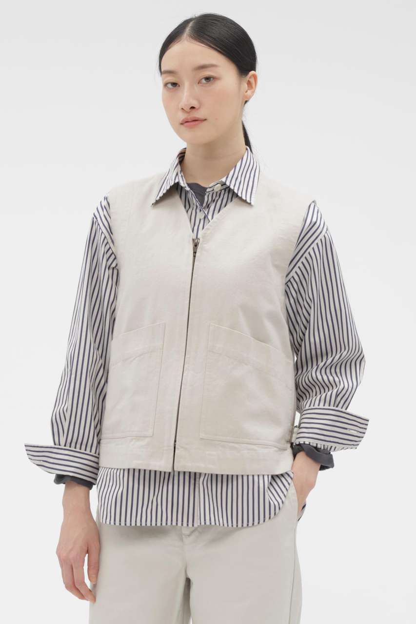マーガレット・ハウエル/MARGARET HOWELLのFADED COTTON TWILL BLOUSON(ホワイト/5956125200)