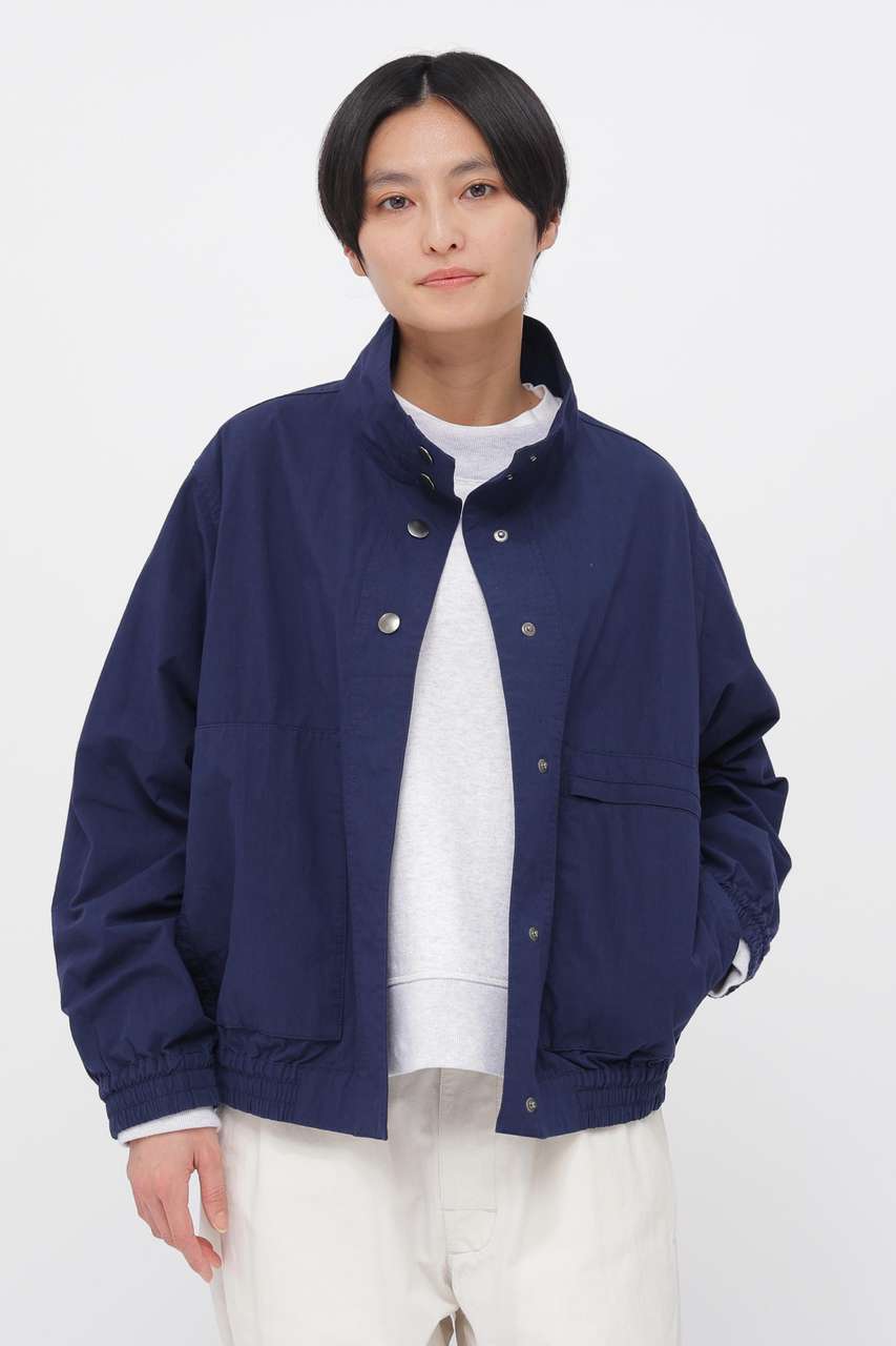 マーガレット・ハウエル/MARGARET HOWELLのCOTTON NYLON PLAINWEAVE BLOUSON(ブルー/5956125201)
