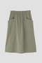 COTTON CUPRA PLAINWEAVE SKIRT マーガレット・ハウエル/MARGARET HOWELL