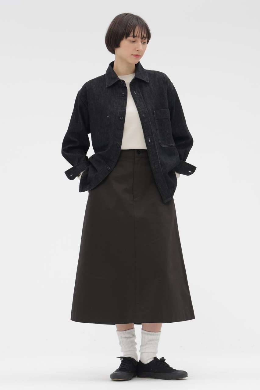 MARGARET HOWELL(マーガレット・ハウエル)｜WASHED CHINO COTTON SKIRT