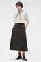 WASHED CHINO COTTON SKIRT マーガレット・ハウエル/MARGARET HOWELL