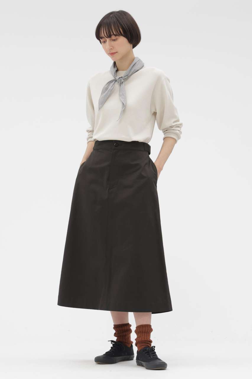 MARGARET HOWELL(マーガレット・ハウエル)｜WASHED CHINO COTTON SKIRT