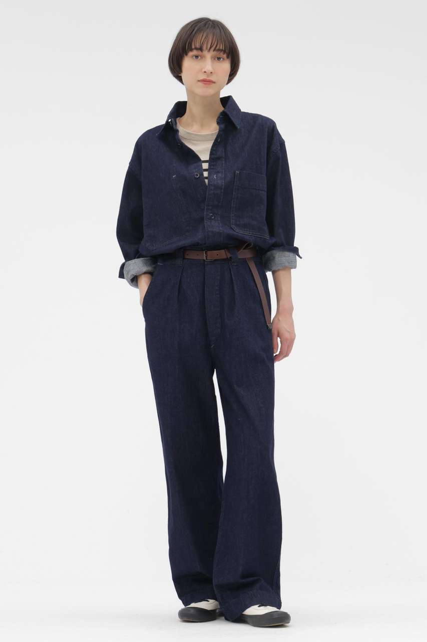 マーガレット・ハウエル/MARGARET HOWELLのCANTON LIGHT DENIM TROUSERS(ブルー/5956140201)