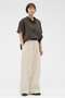 BELGIAN LINEN COTTON PLAINWEAVE TROUSERS マーガレット・ハウエル/MARGARET HOWELL ベージュ