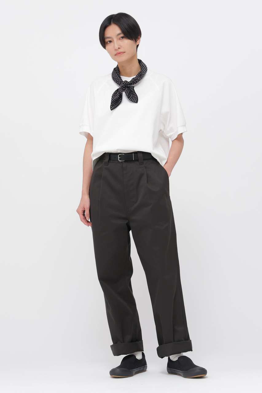 マーガレット・ハウエル/MARGARET HOWELLのWASHED CHINO COTTON TROUSERS(グレー/5956143200)