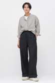 FADED WOOL LINEN TWILL TROUSERS