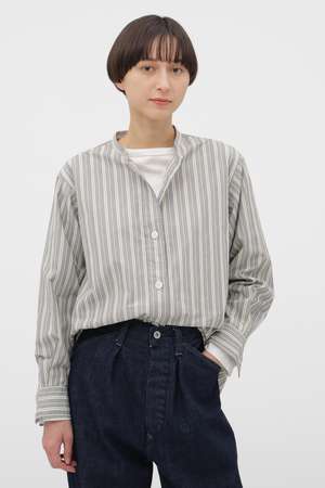 マーガレット・ハウエル/MARGARET HOWELLのPYJAMA STRIPE COTTON SHIRT(110400/110403)
