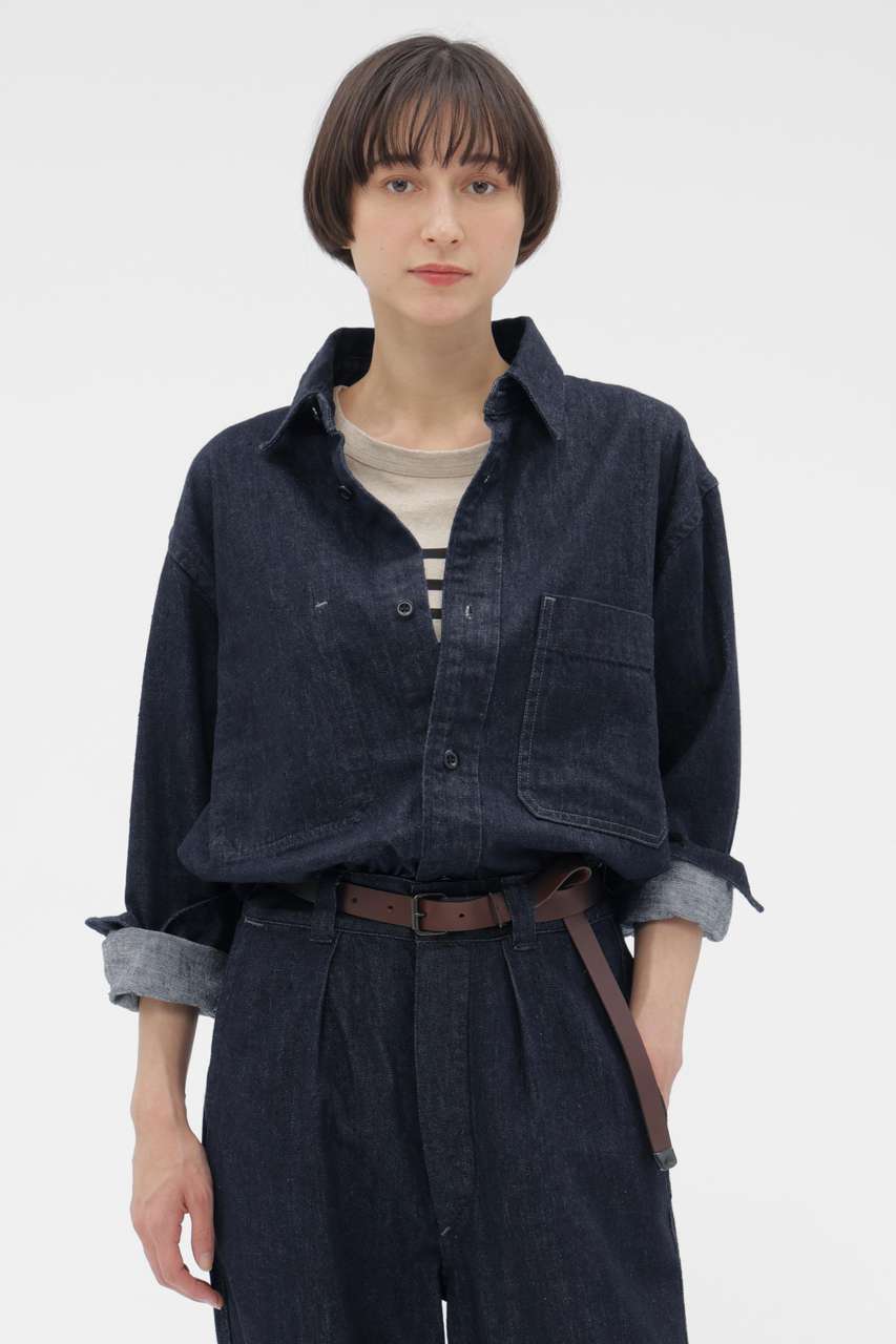 マーガレット・ハウエル/MARGARET HOWELLのCANTON LIGHT DENIM SHIRT(ブルー/5956153202)