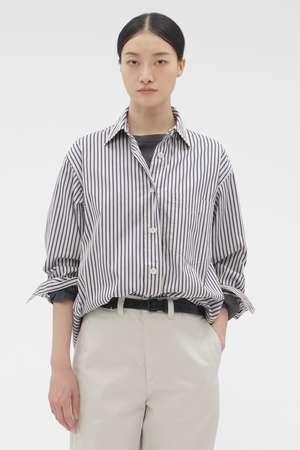 マーガレット・ハウエル/MARGARET HOWELLのVINTAGE COMPACT COTTON STRIPE SHIRT