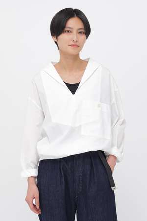 マーガレット・ハウエル/MARGARET HOWELLのGARMENT DYE COTTON SHIRTING SHIRT