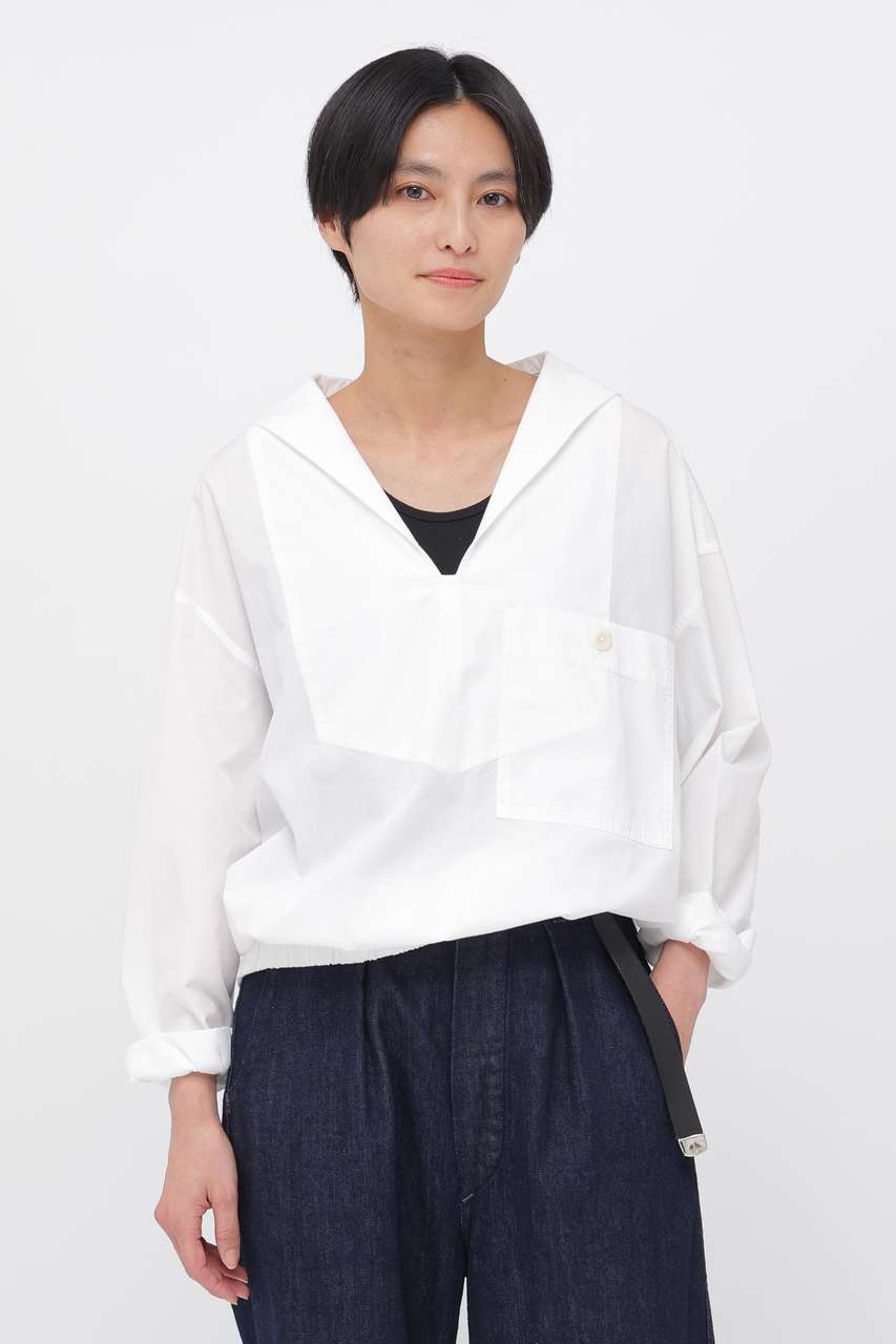 マーガレット・ハウエル/MARGARET HOWELLのGARMENT DYE COTTON SHIRTING SHIRT(ホワイト/5956153205)
