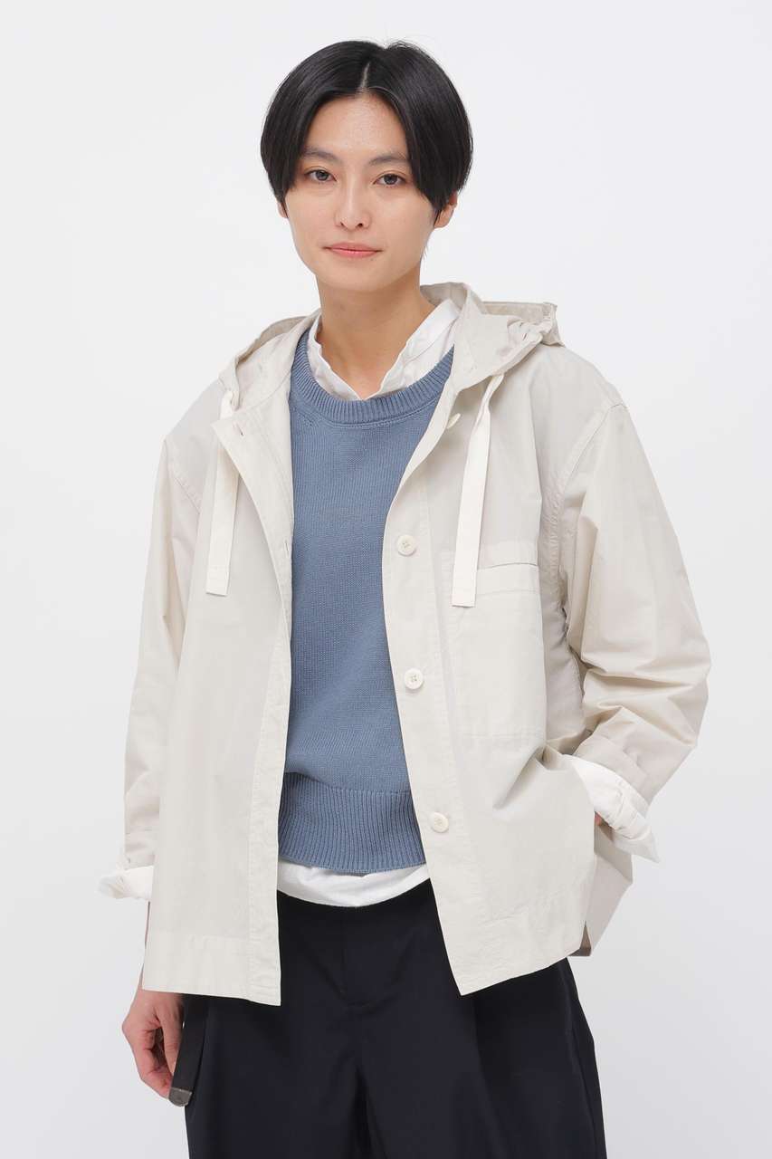 マーガレット・ハウエル/MARGARET HOWELLのPAPER COTTON NYLON SHIRT(ホワイト/5956153208)