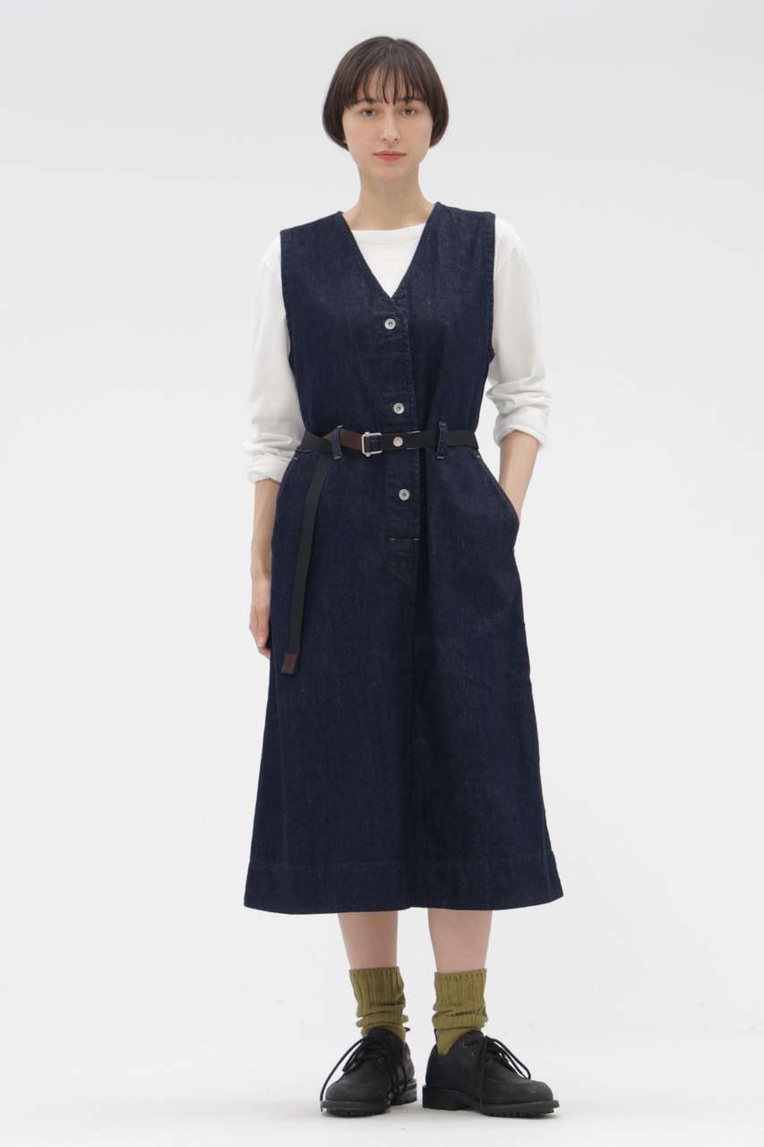 マーガレット・ハウエル/MARGARET HOWELLのCANTON LIGHT DENIM DRESS(ブルー/5956156200)