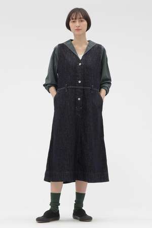 マーガレット・ハウエル/MARGARET HOWELLのCANTON BLACK LIGHT DENIM DRESS