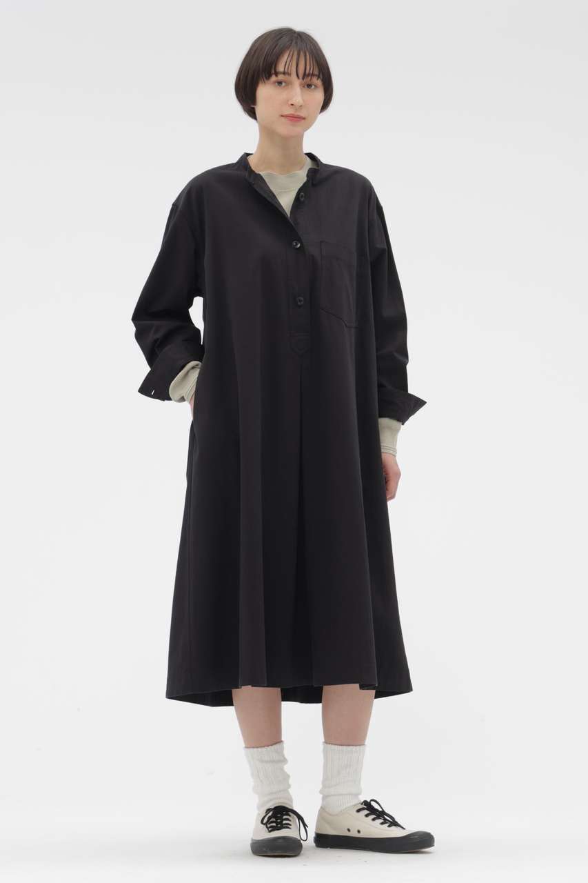 マーガレット・ハウエル/MARGARET HOWELLのBRUSHED SOFT COTTON TWILL DRESS(ブラック/5956158201)