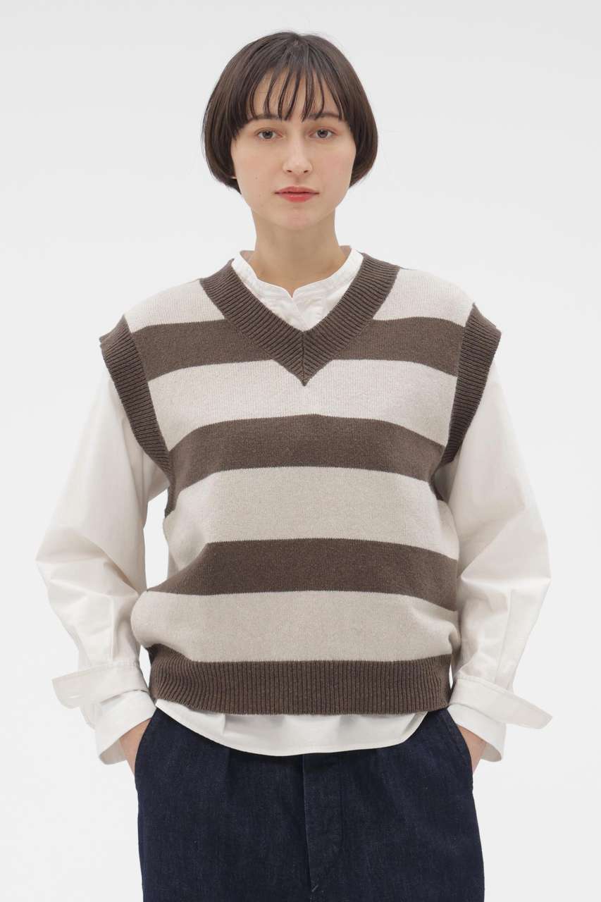 マーガレット・ハウエル/MARGARET HOWELLのWOOL COTTON KNITWEAR(ホワイト/5956161200)