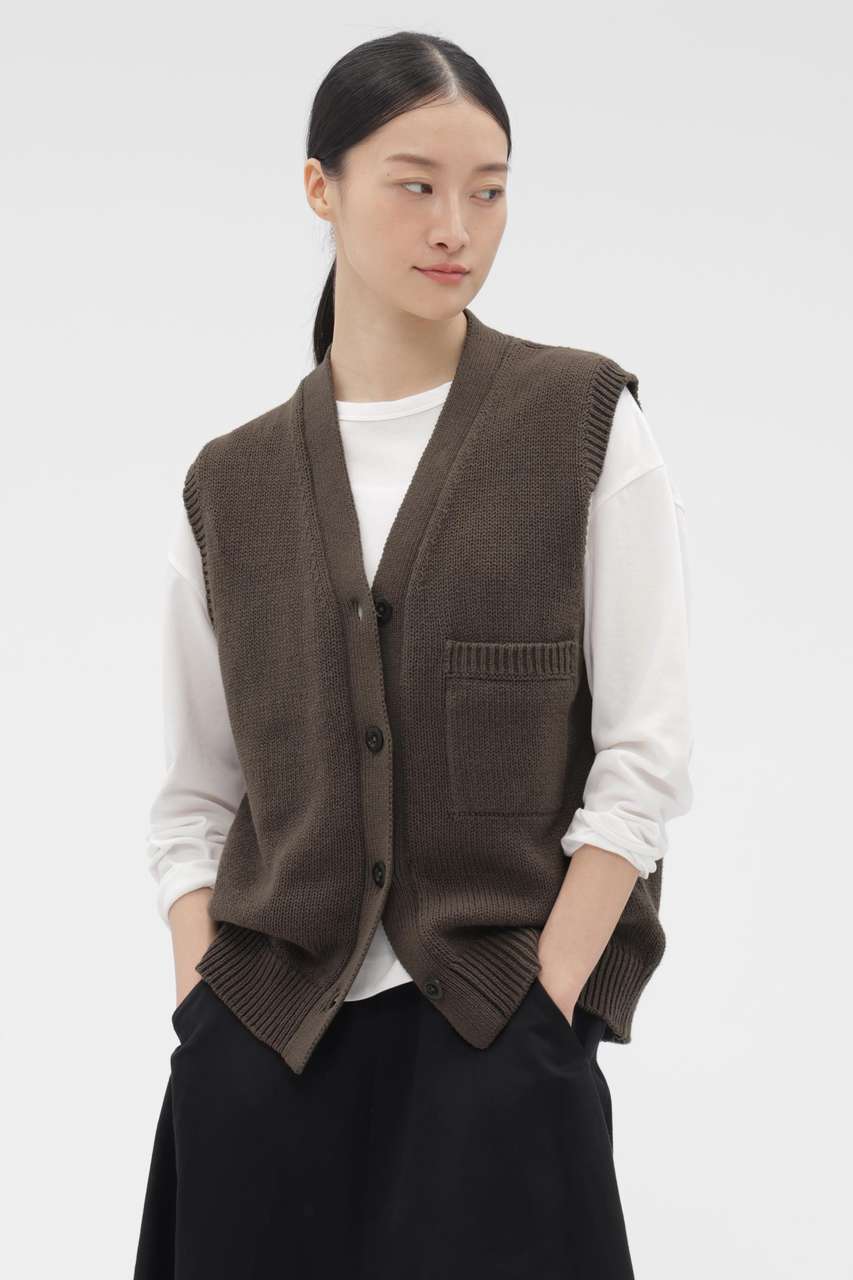 マーガレット・ハウエル/MARGARET HOWELLのRECYCLED COTTON KNITWEAR(ブラウン/5956161201)