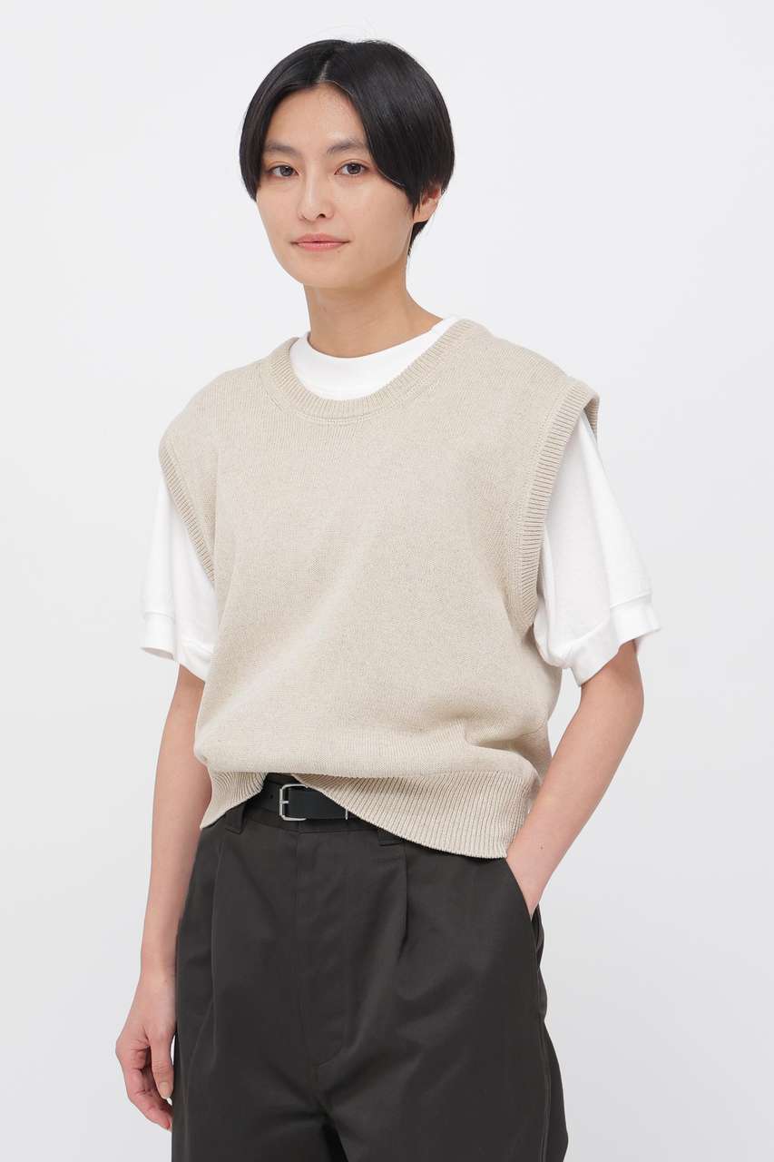 マーガレット・ハウエル/MARGARET HOWELLのBELGIAN LINEN COTTON KNITWEAR(ベージュ/5956161202)