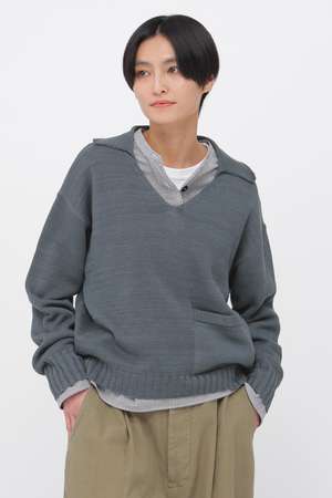 マーガレット・ハウエル/MARGARET HOWELLのCONTRAST COTTON LINEN KNITWEAR(110300/110301)