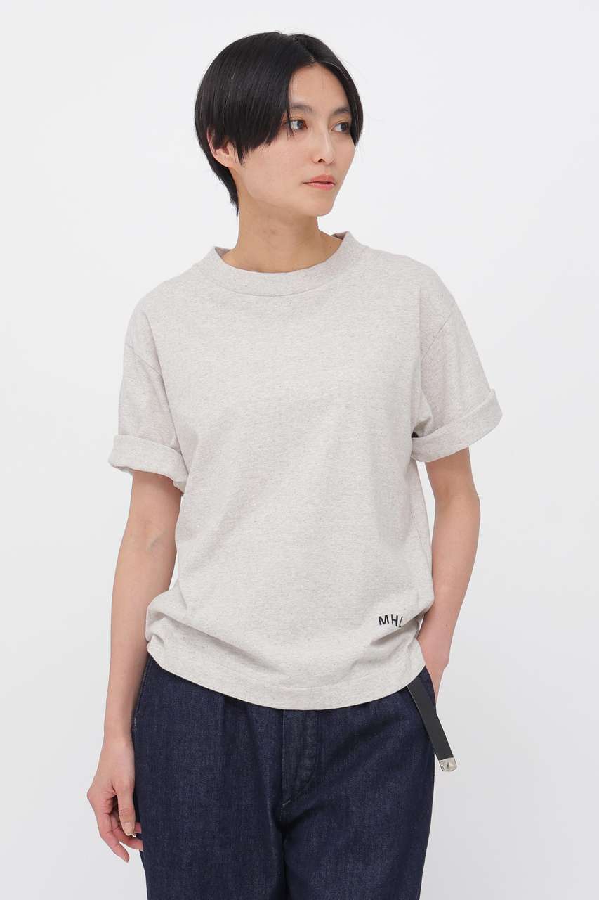 マーガレット・ハウエル/MARGARET HOWELLのUPCYCLED COTTON JERSEY TOP(グレー/5956168201)
