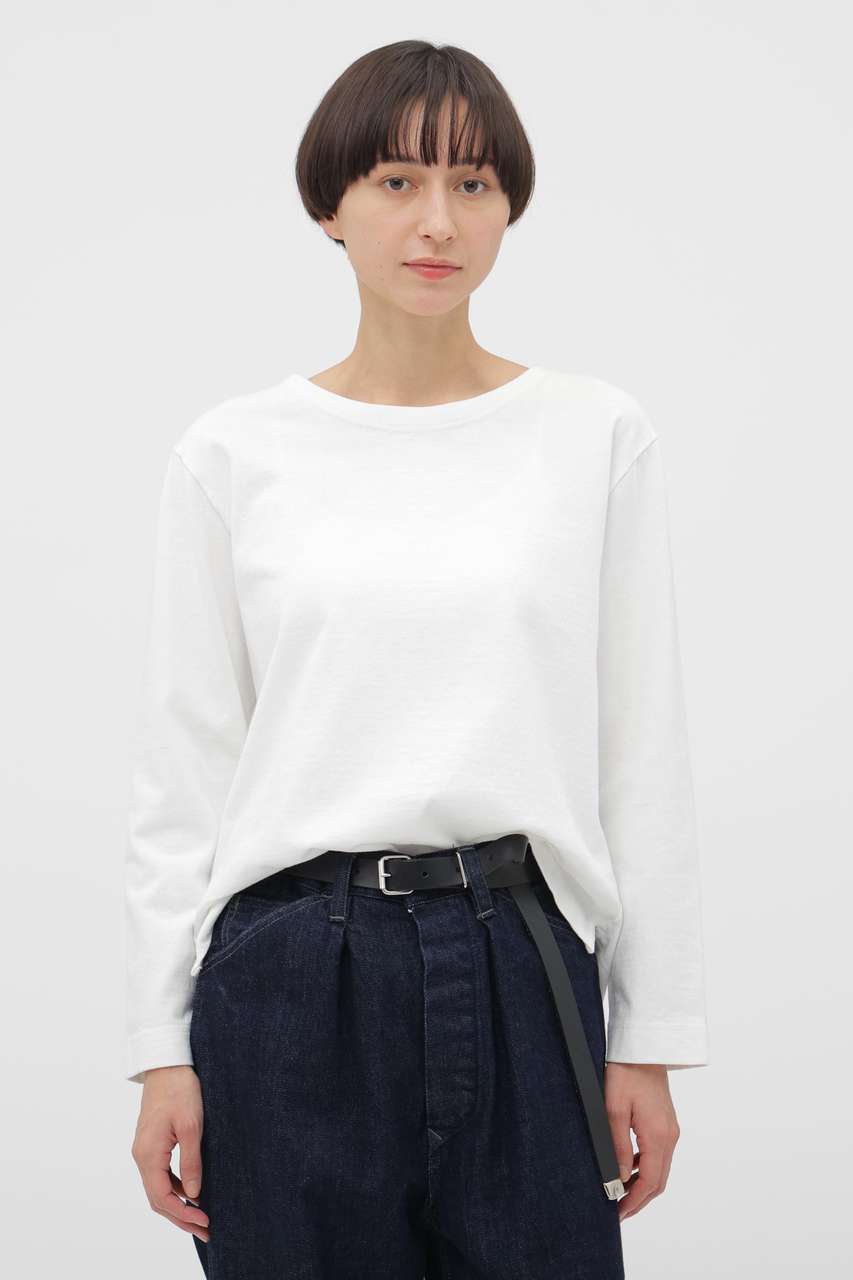 マーガレット・ハウエル/MARGARET HOWELLのDRY COTTON JERSEY TOP(ホワイト/5956169200)