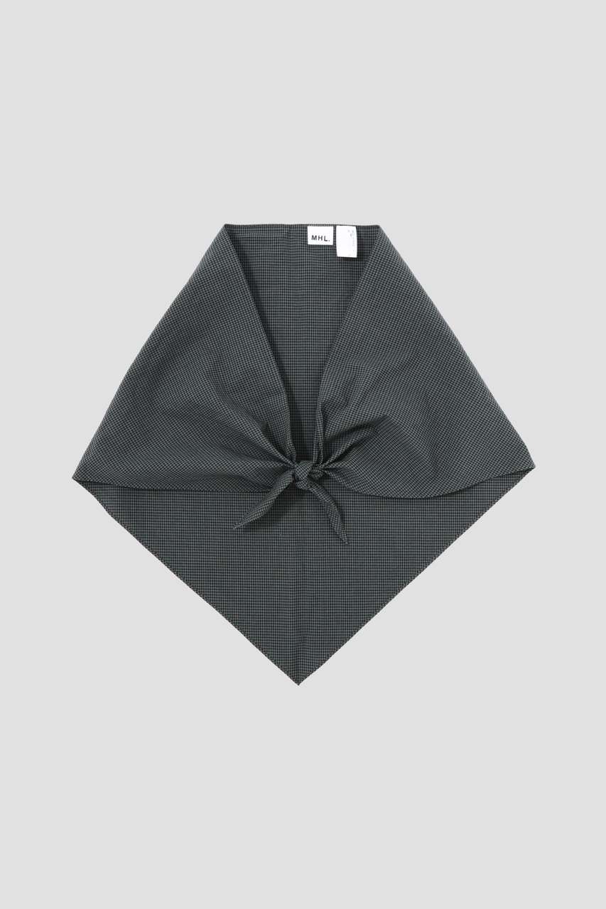 マーガレット・ハウエル/MARGARET HOWELLのTINY GINGHAM COTTON SCARF(グリーン/5956178200)