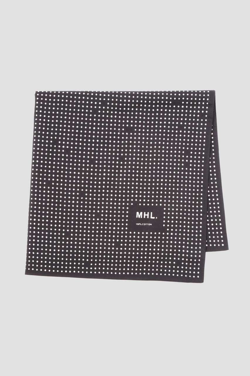 マーガレット・ハウエル/MARGARET HOWELLのVINTAGE SPOTS SCARF(ブラック/5956178201)