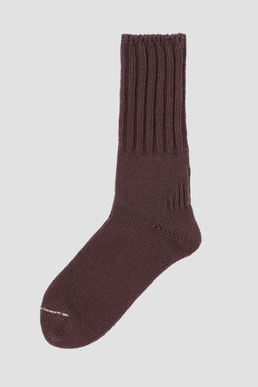 マーガレット・ハウエル/MARGARET HOWELLのRECYCLED COTTON RIB SOCKS(ブラウン/5956179200)